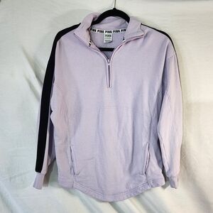 Lavender Quarter-Zip Men's Sweater